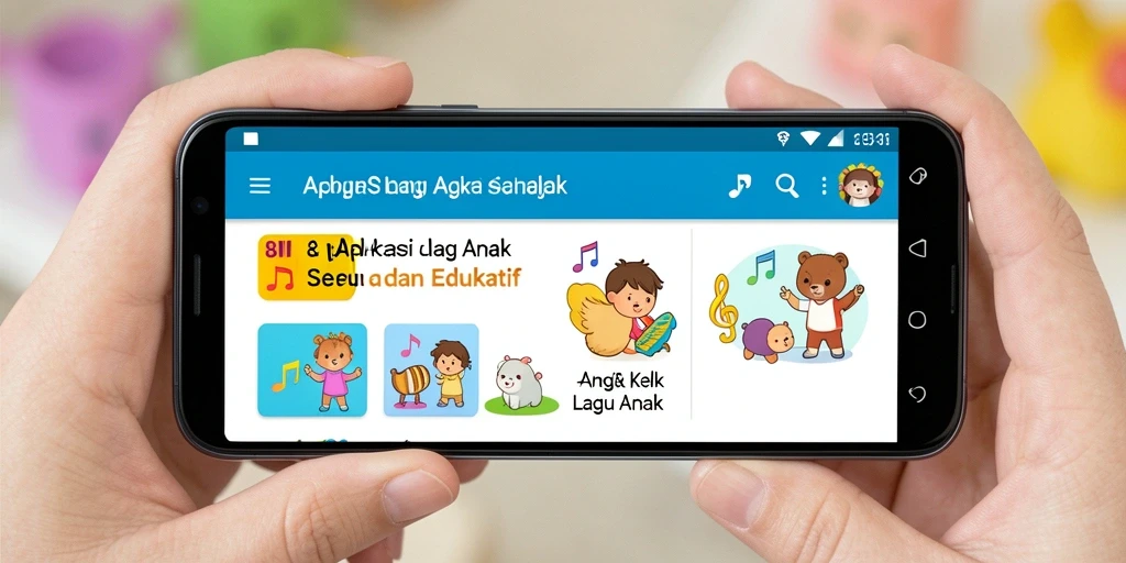 Tampilan antarmuka 8II yang ceria untuk anak-anak.