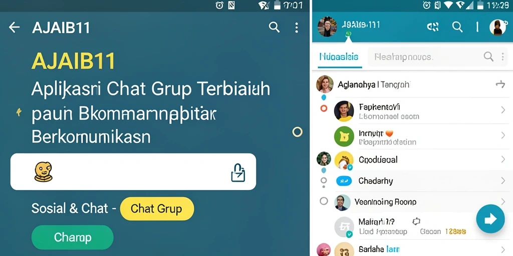 Tampilan antarmuka AJAIB11 saat chatting di grup.
