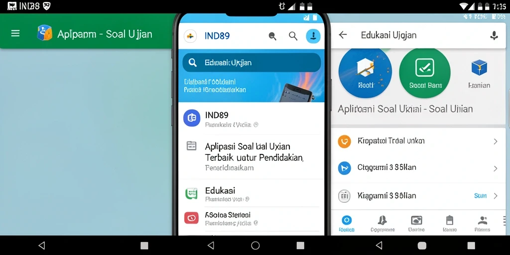 Antarmuka aplikasi Soal Ujian IND89 yang interaktif dan informatif.