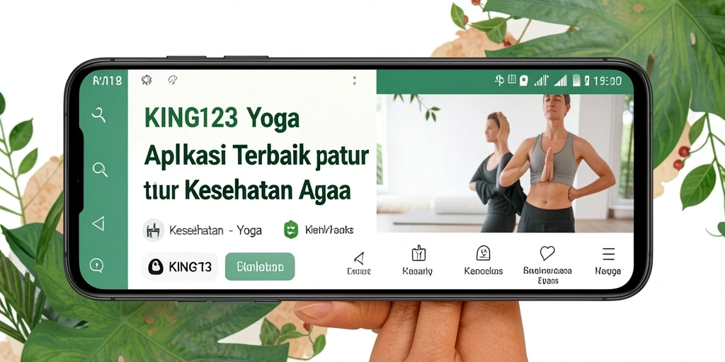 Antarmuka aplikasi KING123 yang intuitif dan menarik untuk yoga.