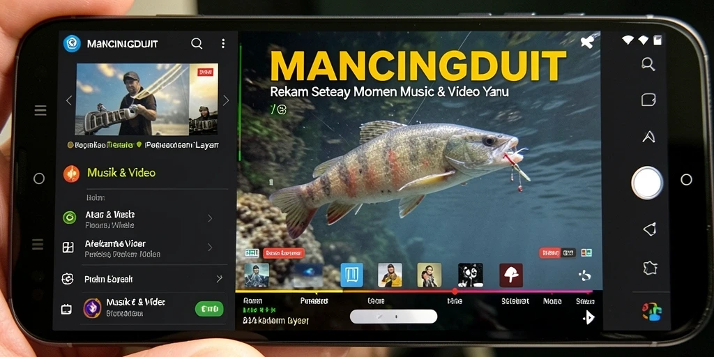 Tampilan antarmuka aplikasi MANCINGDUIT saat merekam layar.