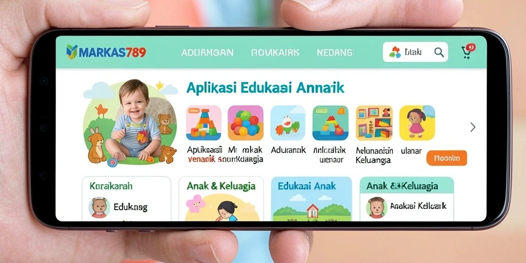 Antarmuka interaktif aplikasi MARKAS789 untuk belajar sambil bermain.