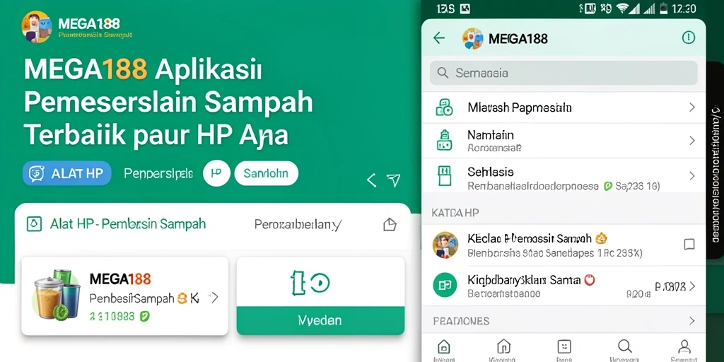 Antarmuka MEGA188 yang intuitif untuk pembersihan sampah.