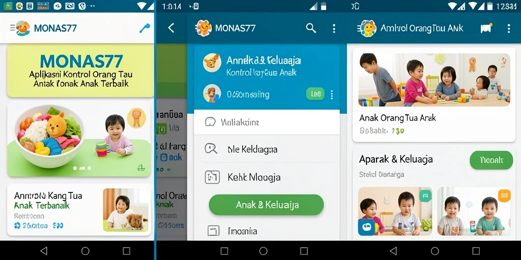 Tampilan antarmuka MONAS77 yang ramah pengguna untuk kontrol orang tua.