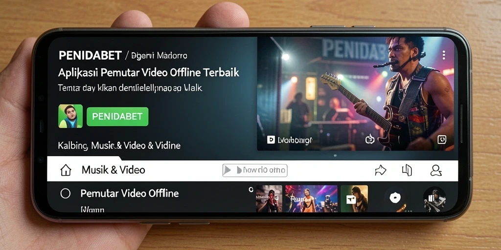 Screenshot antarmuka PENIDABET menunjukkan kemudahan penggunaan Pemutar Video Offline.
