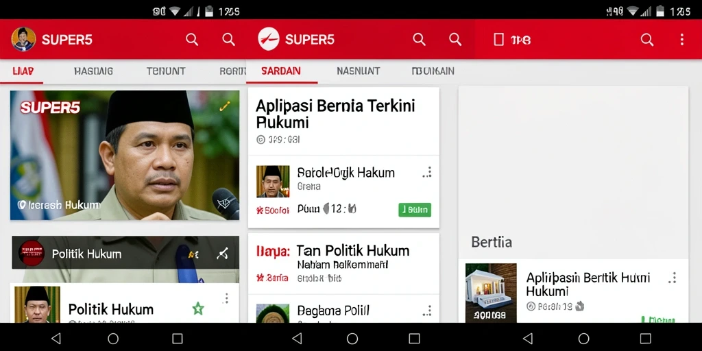 Tampilan antarmuka aplikasi SUPER5 yang menarik dan informatif.