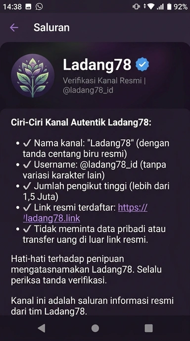 Kanal Resmi Unduh ladang78 untuk Pengguna Android